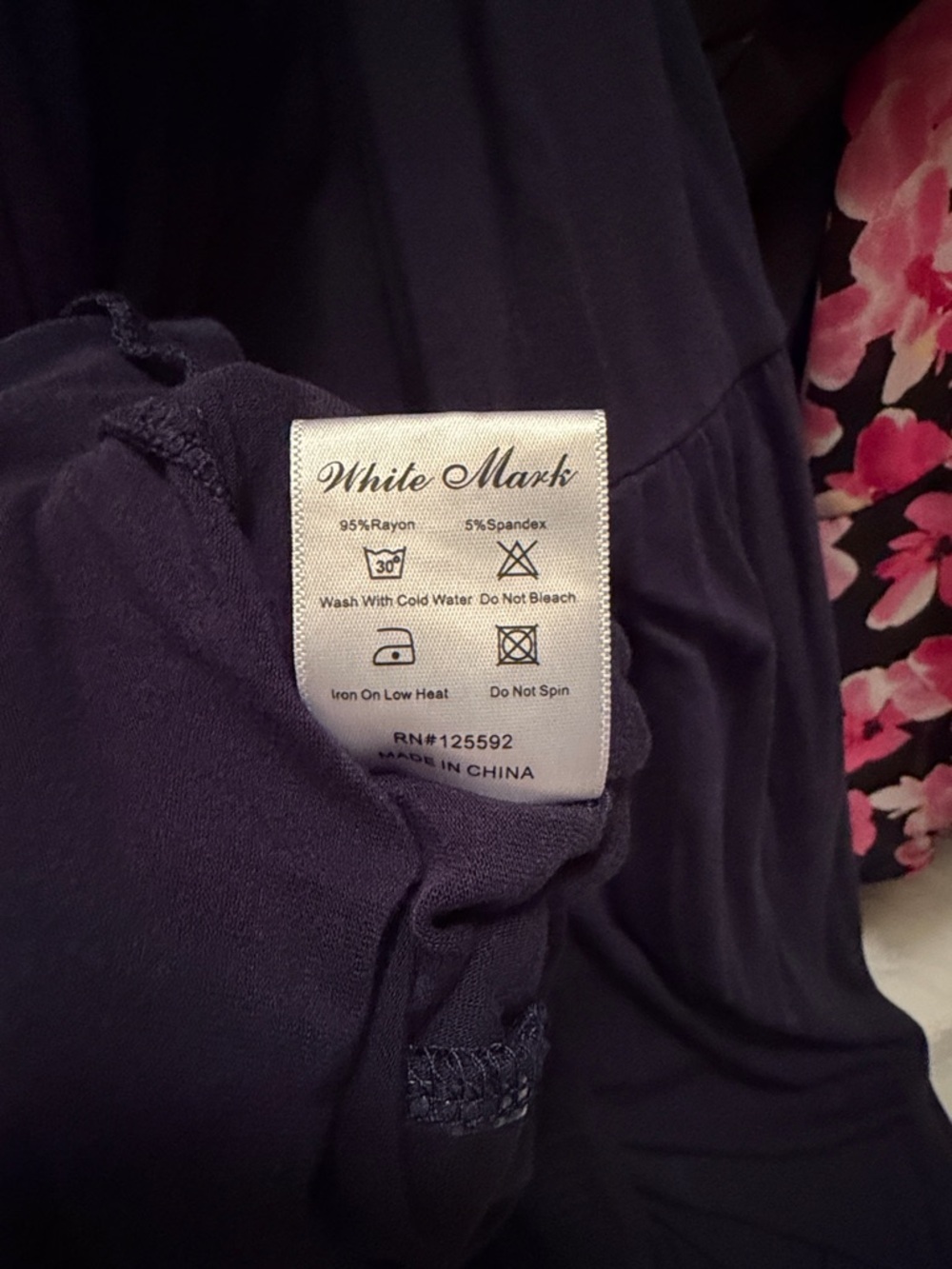 White Mark Navy Short-Sleeve Maxi Dress - Picture 5 of 5